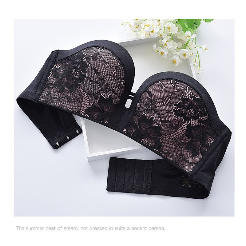 Lingerie Brassiere Half Cup Lace Bra Women Seamless Invisible Bras Sutian Female Underwear Strapless Bra Push Up Bra