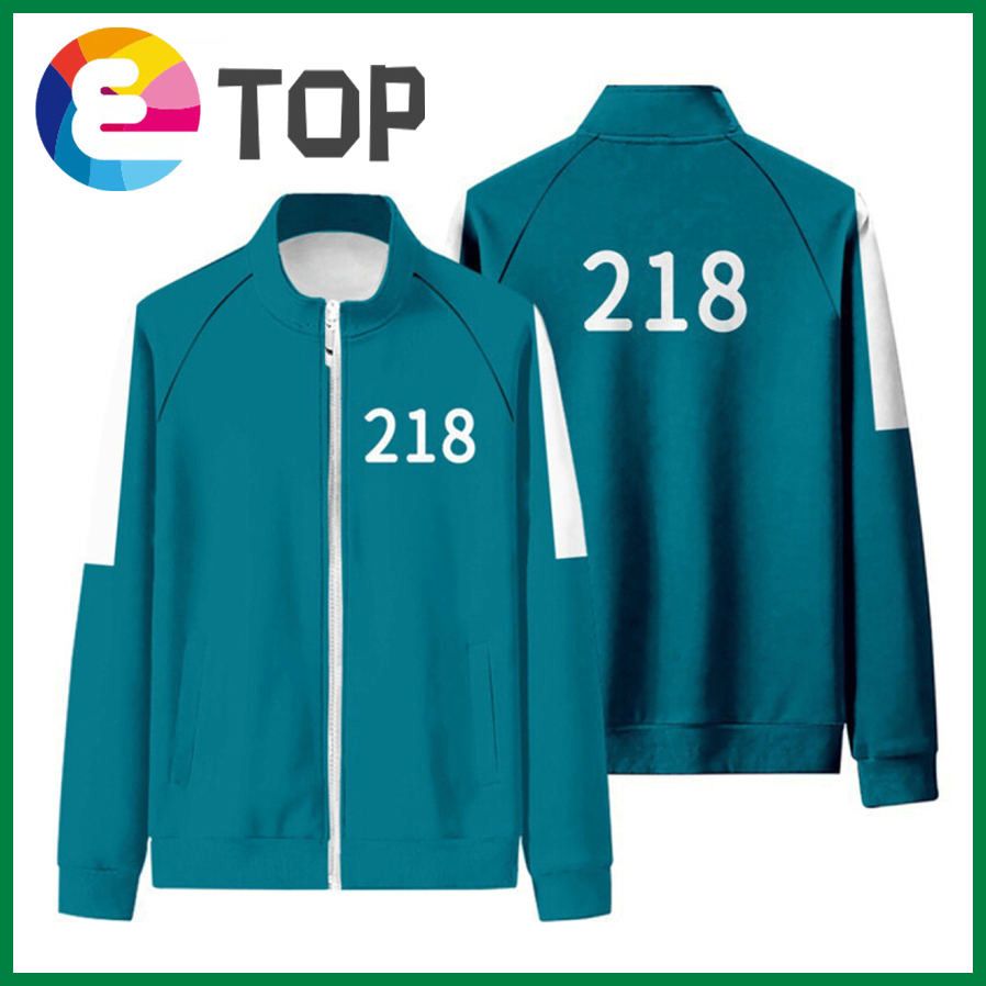 Squid Game Park Hae Soo Stand-Up Collar Sports Sweatshirt Suit 2021 Fashion Clothing Squid Game Costume cosplay Coat Sportswear Jacket Korean Drama Clothes