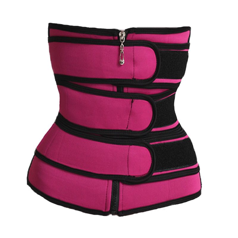 Ladies Corset Sweat Weight Loss Compression Trimmer Workout Fitness Shaper with Zipper Waist Trainer slimming Belt