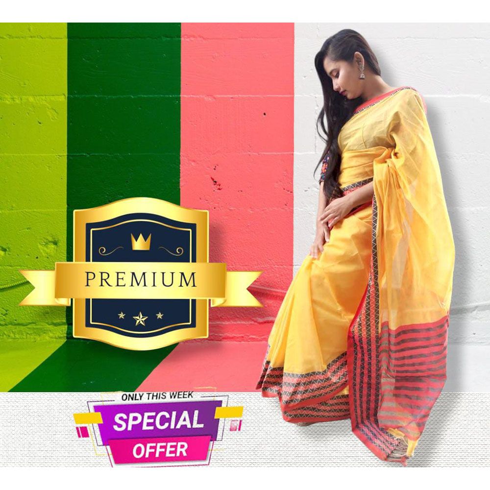 HalfSilk Jamdani Saree For Women