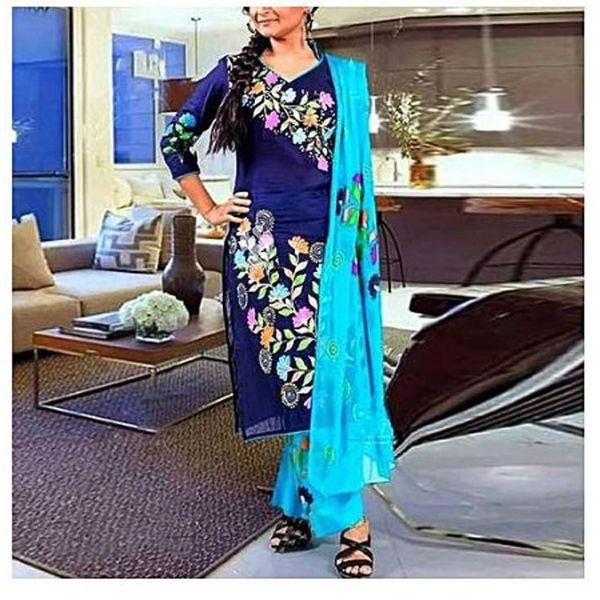 Multicolor Cotton Salwar Kameez for Women