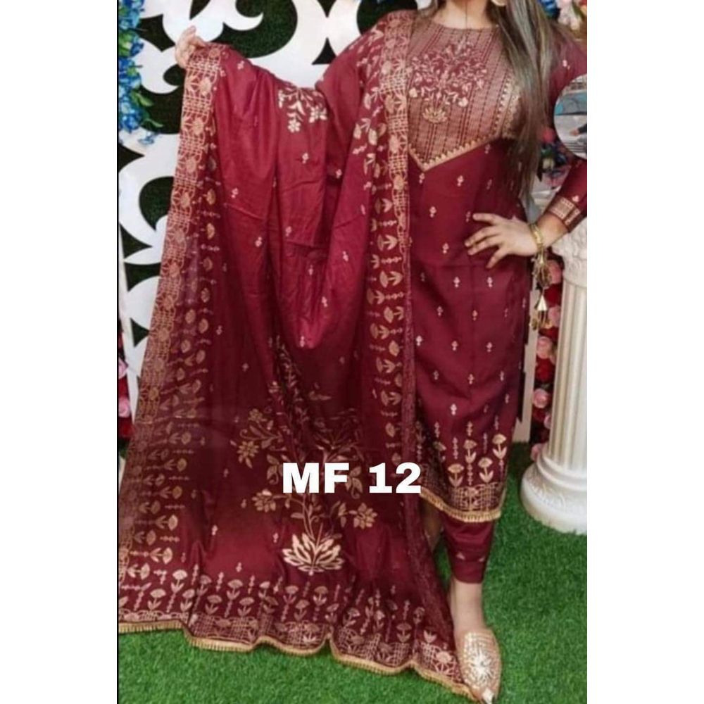 Block Printed Cotton Unstitched Three Piece For Women/Ladies Collection