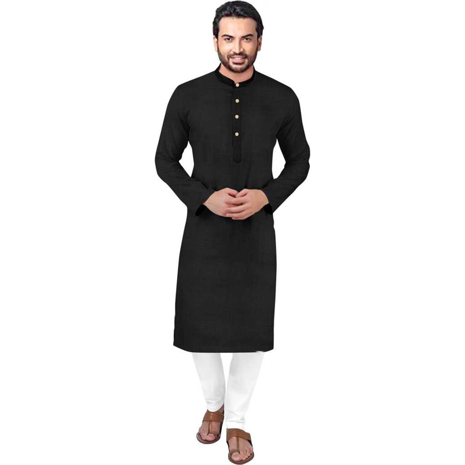 Special Cotton Panjabi for Man - Black