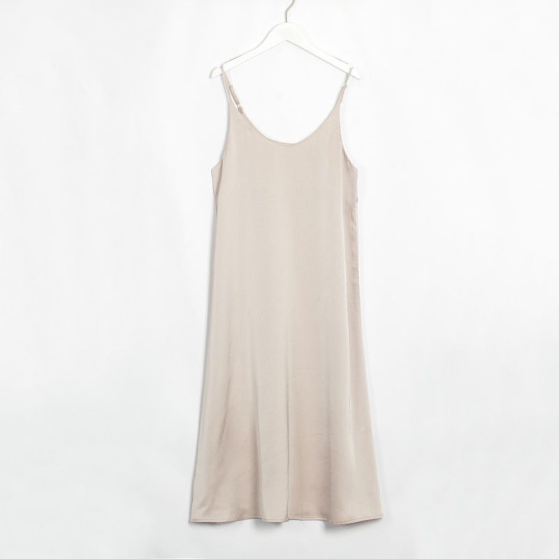 Women's Satin Dresses Elegant V-Neck Sundress Mid-CalfHigh Street Dress Spring Summer
