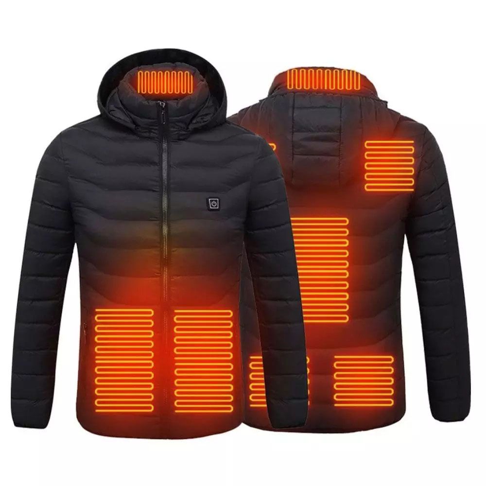 USB Electric Heating Jacket 8 Areas Heating VLong sleeve Heating Coat Thermal Washable gilet homme manclongue 발열조끼