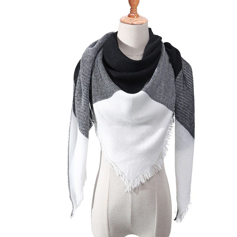 Designer 2021 knitted spring winter women scarf plaid warm cashmere scarves shawls luxury brand neck bandana  pashmina lady wrap