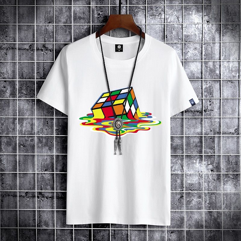 Letter Printing 100% Cotton Men T Shirt -Hop Cotton T-shirt O-neck Summer Male Causal Tshirts Fashion Loose Tees D88
