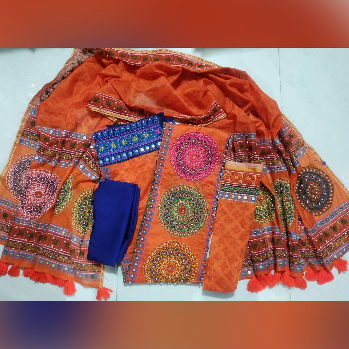 Shakh Unstitched Half Silk Block Print (Dolar & Parl Hand Work) High Quality Unstitched Cotton Gorgeous Three Piece For Women Collection Salwar Kamiz Party Dresses { 3 Piece } থ্রি পিস