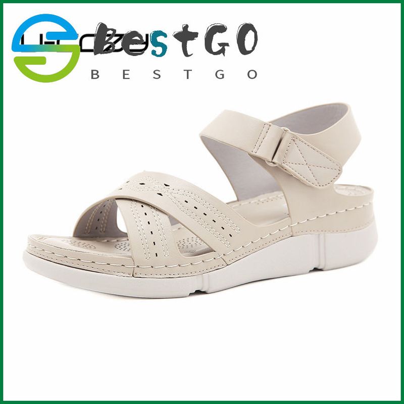 Fashion Ladies Velcro Wedge Sandals Women Casual Beach Sandals