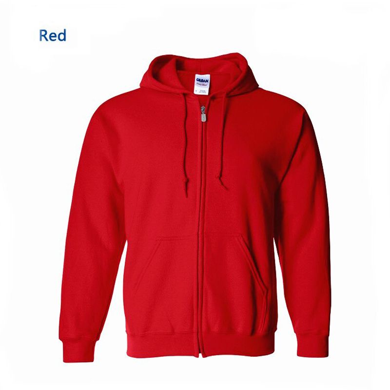 Gildan Brand Cardigan Men's Hoodies Sweatshirt With Zipper Men Clothing Casual Slim Fit Pocket Sweatshirt Hoodies Men Sportswear