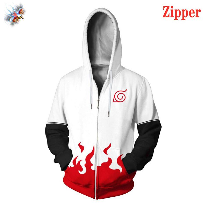 cosplay fashion sweatshirt hoodie men's women's printed anime Akatsuki hoodie -hop street srtswear zipper hoodie