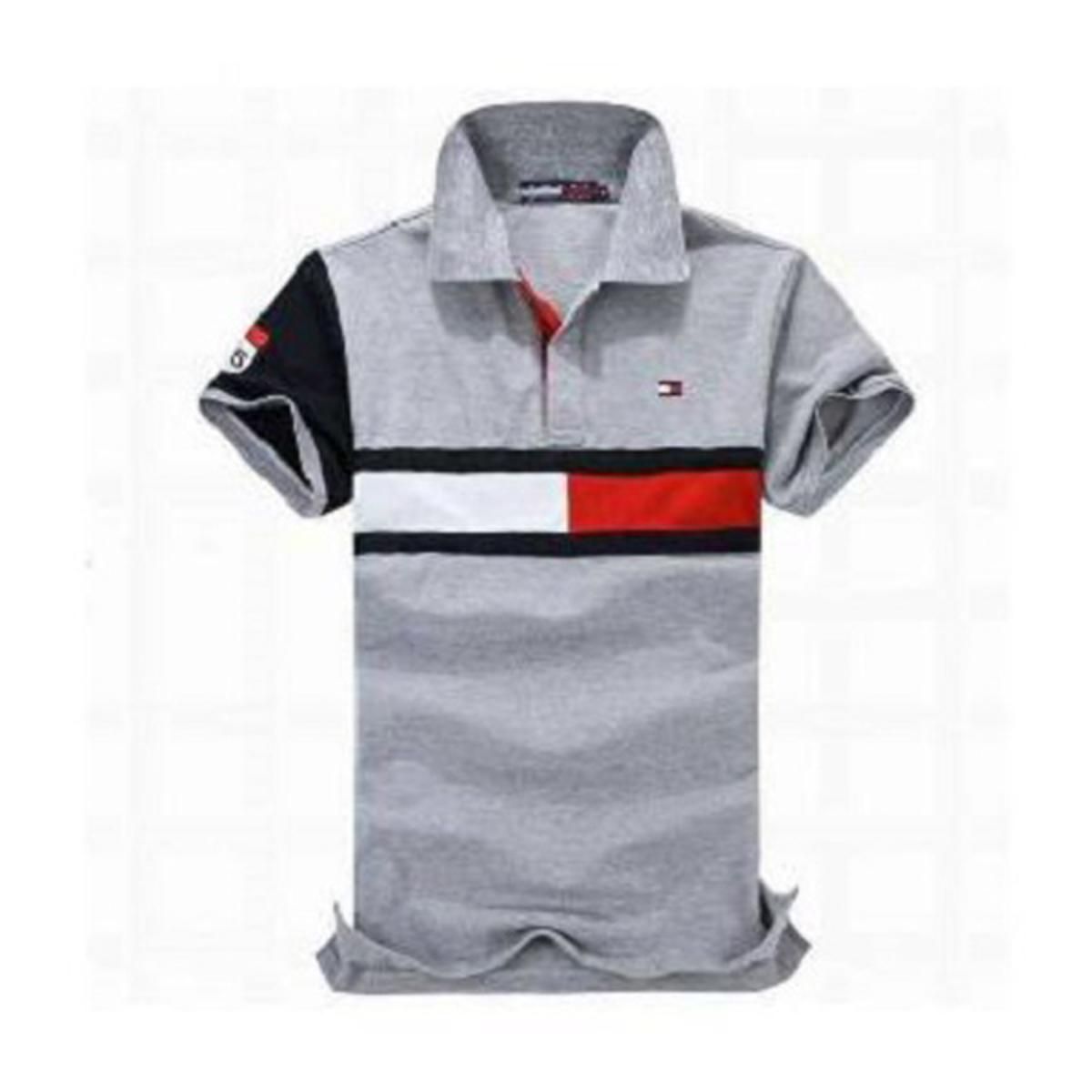 Mens Contrast Fashionable Half Sleeve Polo Shirt For Summer