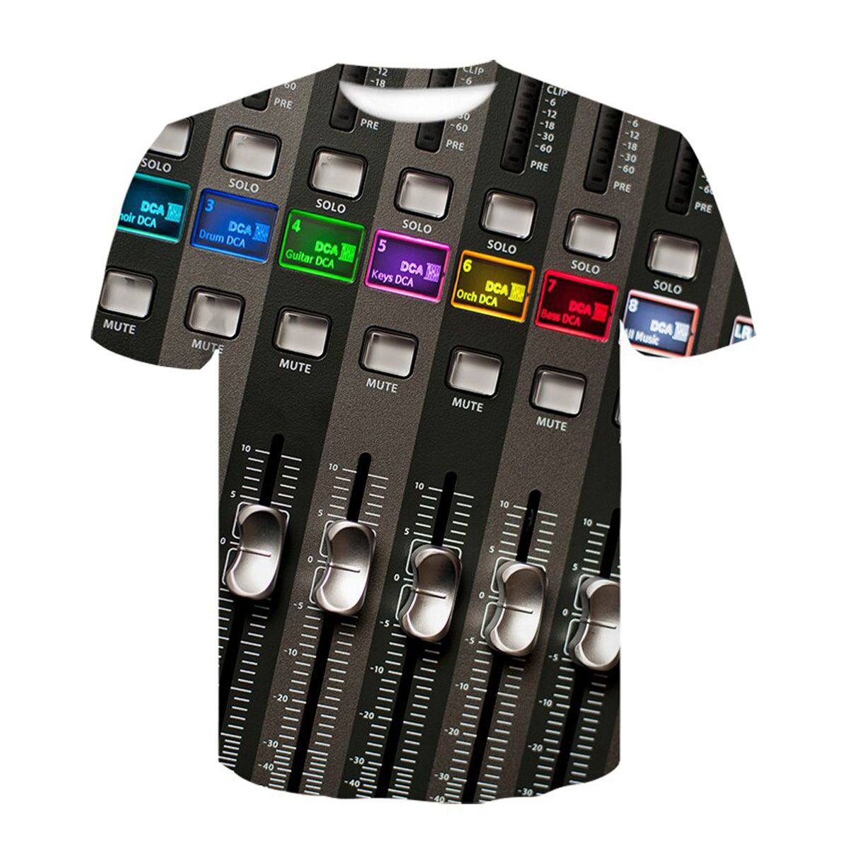 Summer men's t-shirt DJ  LED Light  T-shirt PuClothing CD Tshirt Tops Tee Men Funny 3d printed t shirt Casual tops tees