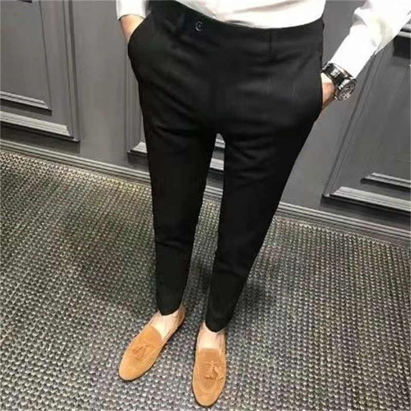Autumn Winter New Casual Plaid Pants Men Cotton Slim Fit Chinos Fashion Trousers Male  Clothing Plus Size Suit Pants