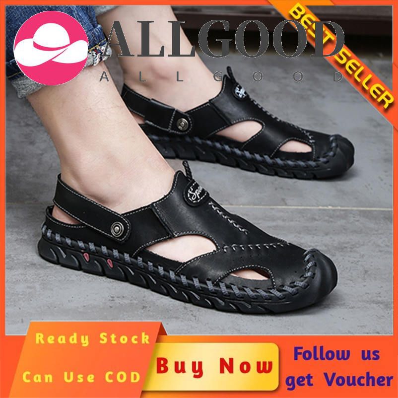 【 Q】Plus Size(38-48) Summer  Tide Brand Men's Shoes Korean Slippers for men Flat Slip Non-slip Sandals for men