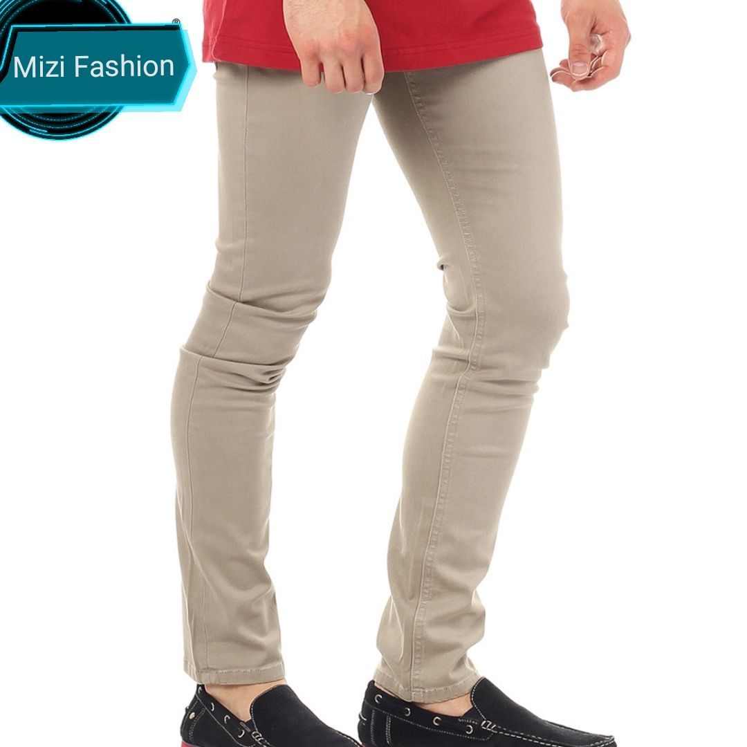 Mens Twill Gabardine Slim Straight High Quality Fabric Pants.Size 28-36