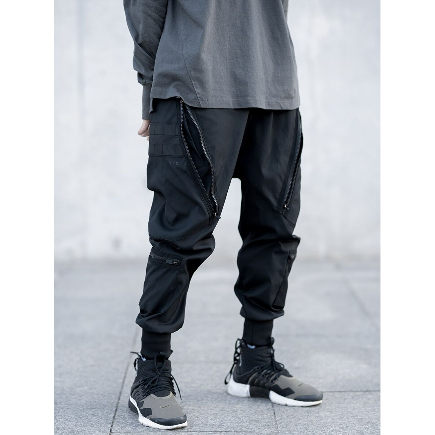stac Tactical pants front double zipper back molle multipleckets techwear darkwear ninjawear streetwear киберпанк одежда