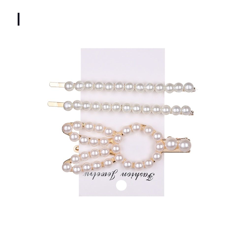 1Set Fashion Imitation Pearl Hair Clips Women Hair Barrette Hair Pins Handmade Hair Accessories Styling Tools For Girls Gifts