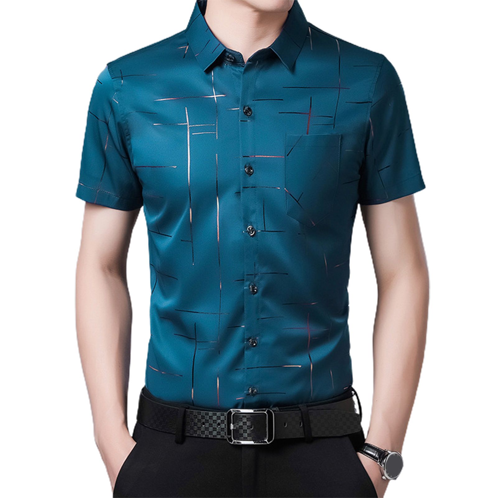 Summer Top Wear-resistant Wash-and-wear Summer Shirt