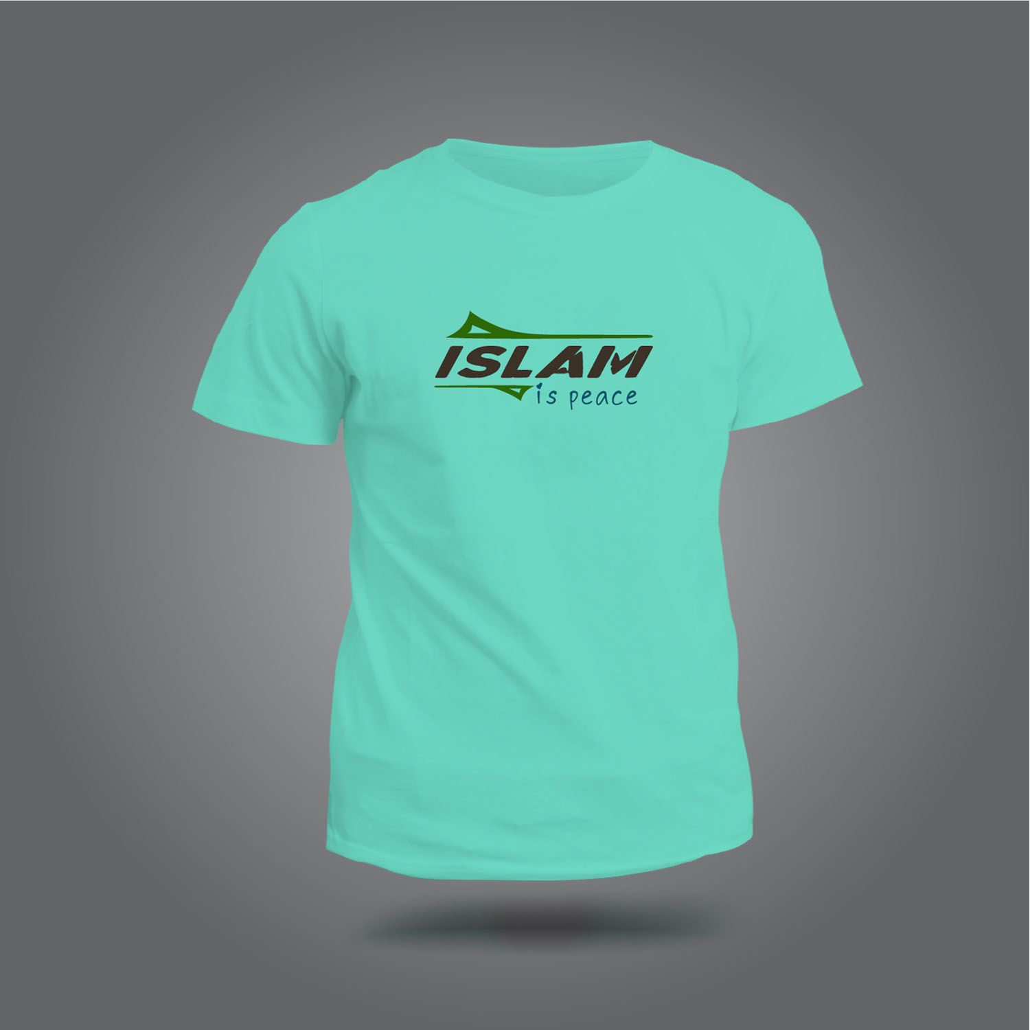 Islam is Peace Islamic Design Short Sleeve Printed T-shirt