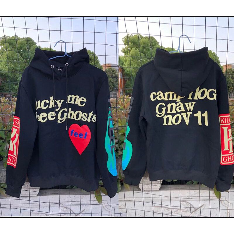 ing  Kanye Lucky Me I See Ghosts Trendy  Hop Hooded Sweatshirts Pullover Hoodies Tops for Men Women Teens