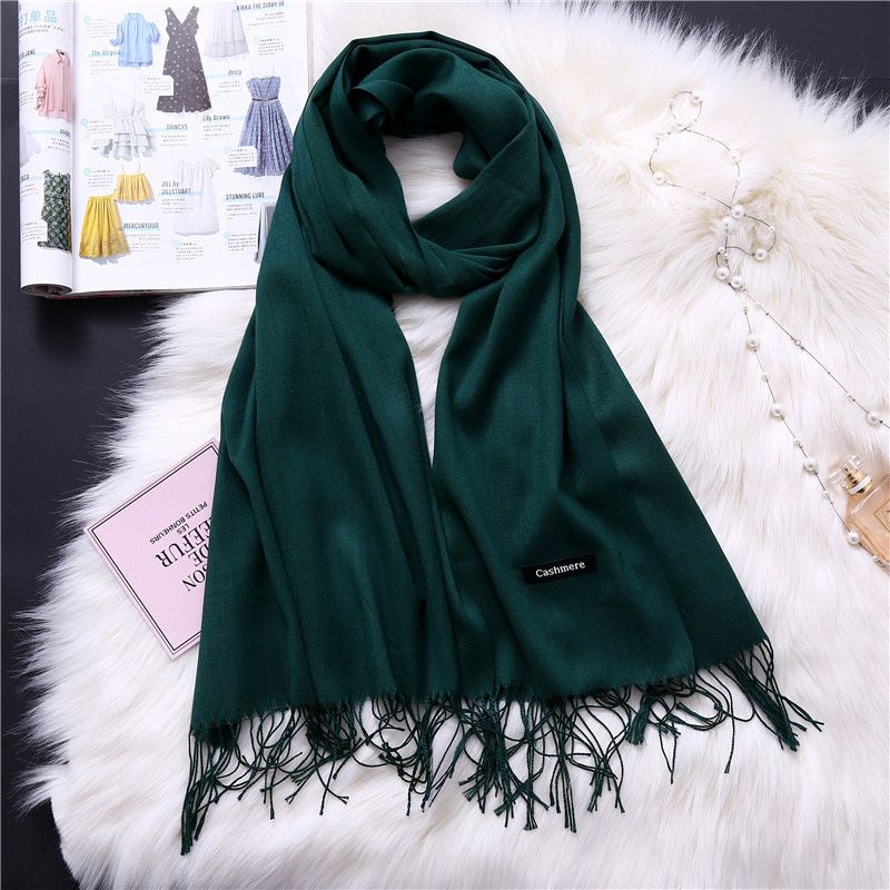 2021 winter scarves for women shawls warm wraps lady pashmina pure blanket cashmere scarf neck headband hijabs stoles foulard