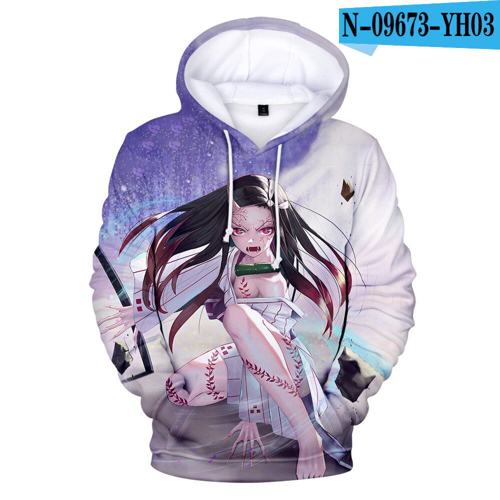 Anime Demon Slayer Kimetsu no Yaiba 3D Hoodies Sweatshirts Men Women Hoodie harajuku Sweatshirts Boys Girls Tracksuits Clothes