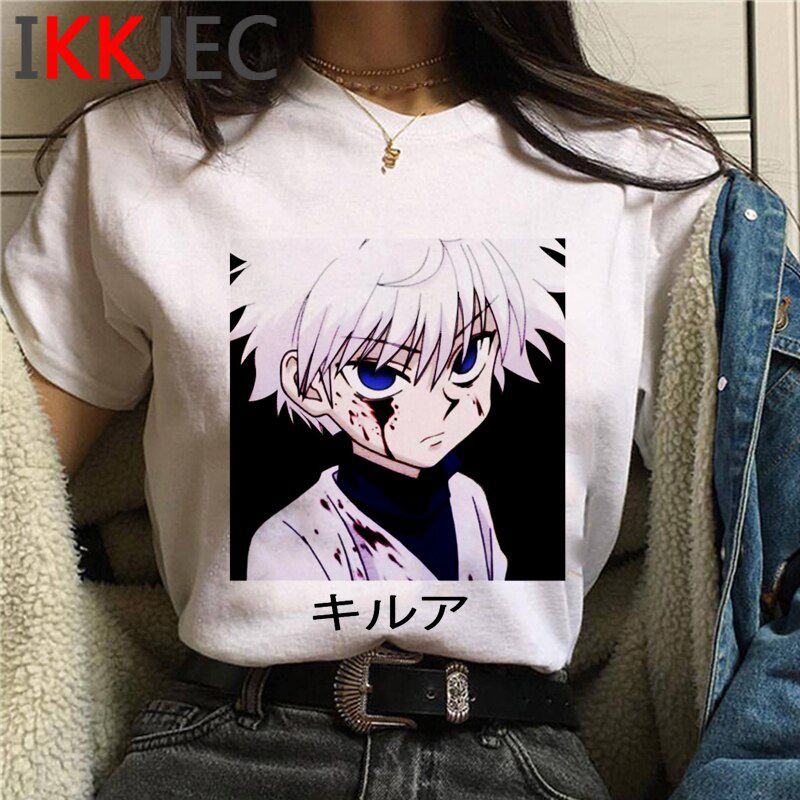 Hunter X Hunter Anime T Shirt Top Tee ua Zoldyck Devil Eye Kurapika Tops Short Sleeve T-shirt Casual Men Tshirt Clothes Male