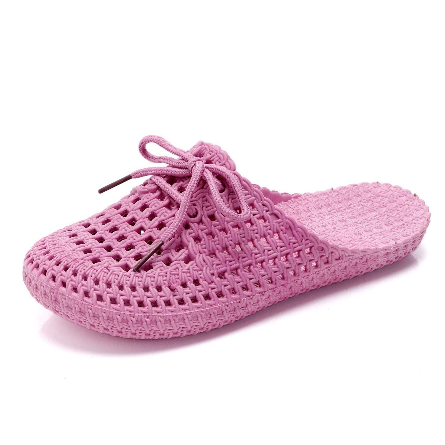 Sandals women Baotou lace-up wearing hollow sandals home sweet flat slippers