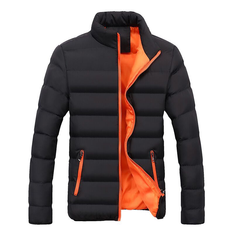 Thick Parkas men winter jacket men's Parker coat thick zipper coats autumn warm coat solid collar windbreaker jacket