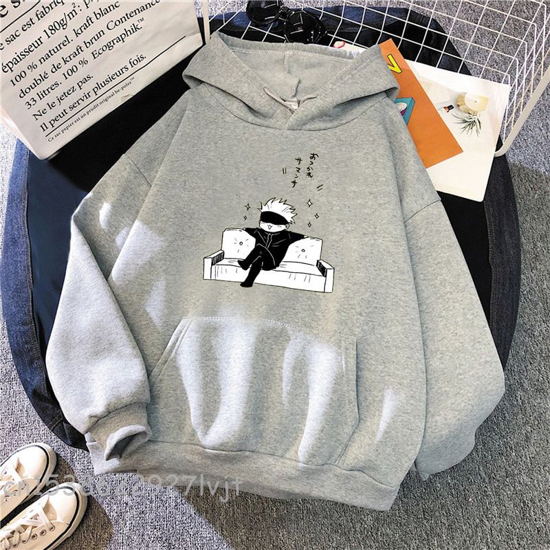 Jujutsu Kaisen Anime Hoodie Women Gojo Satoru Print Spring Aesthetic Sweatshirt Harajuku Streetwear Tops ping