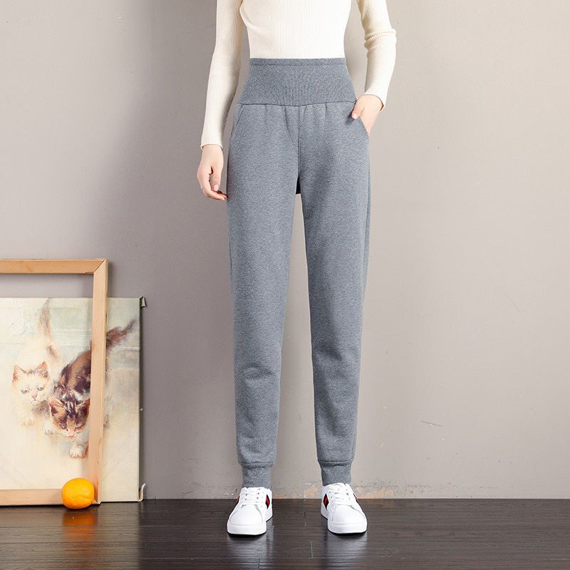 Harem Pants Women Korean Style Casual Loose Sweatpants Warm Winter Velvet Female Trousers High Waist Cashmere Joggers