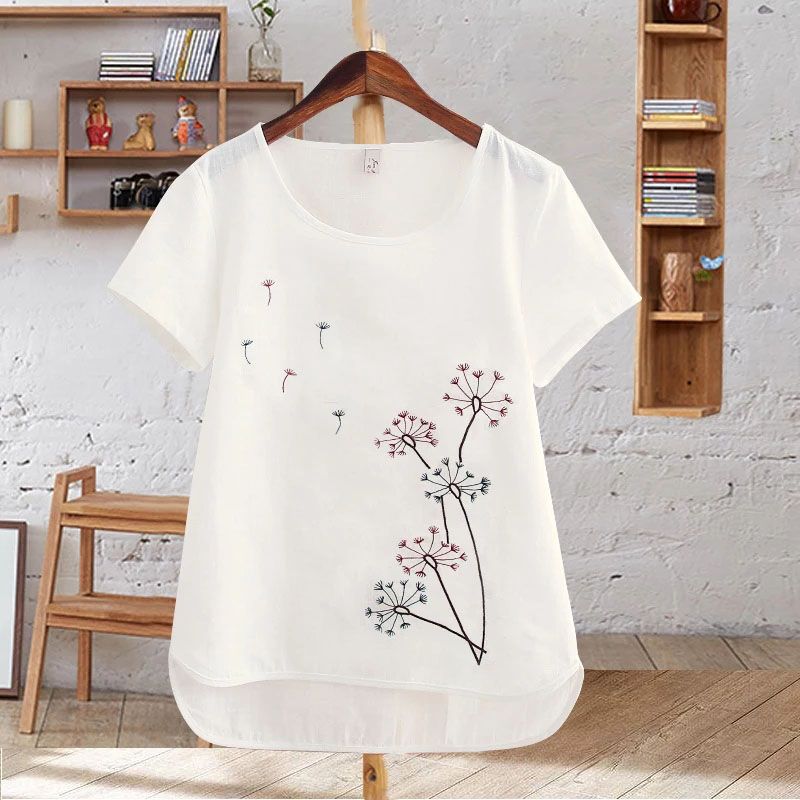 fashion tops ladies short sleeve casual girl's print new t-shirt