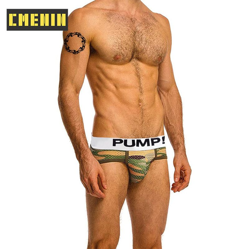 CMENIN Soft PUMP 1Pcs Cotton Plain Comfortable Underwear Men Jockstrap 2021 New Briefs Mens Underpants New PU187