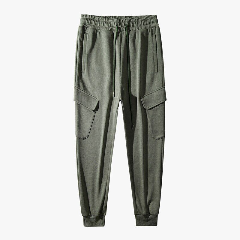 products for autumn and winter thick solid color all-match trousers men's trousers European and American high street fashion