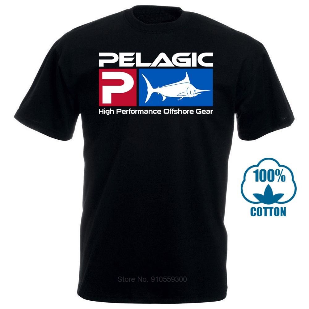New Pelagic Fisher Offshore T Shirt Graphic Tee Black Color Size S M L Xl 2Xl 100% Cotton Tee Shirt Tops Wholesale Tee