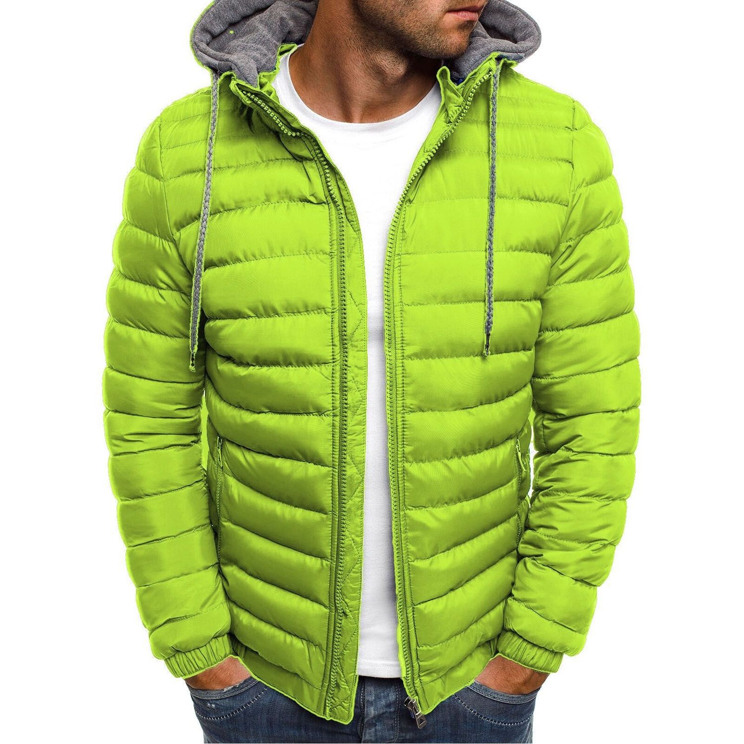 Men's Jackets Autumn Winter Zipper Warm Down Jacket Packable Light Coat Waterproof Winter Parkas Coat Male