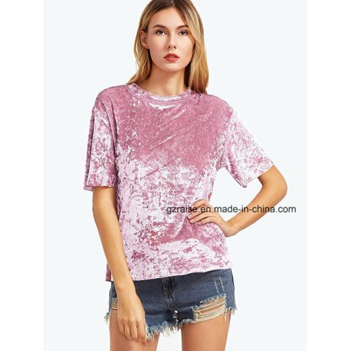 Ladies velvet T-shirt for winter & light winter use