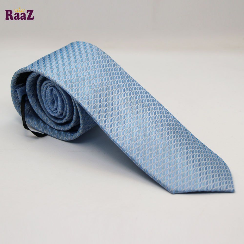 Aqua Stylish High-Quality Formal Fashion Premium Silk Business Wedding Party Necktie For Men