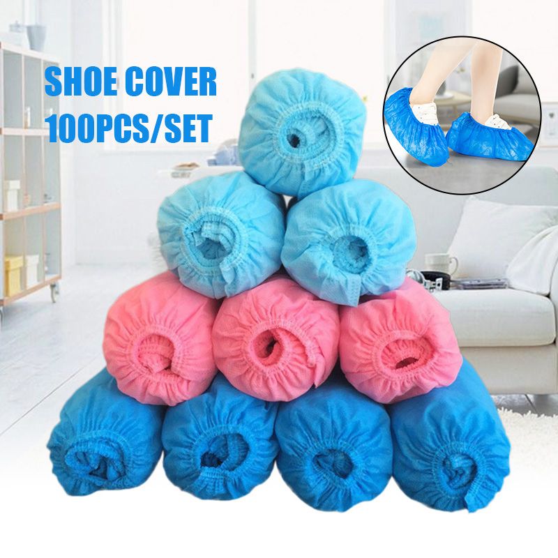 100pcs non-woven boots overshoes thickened overslip non-slip universal