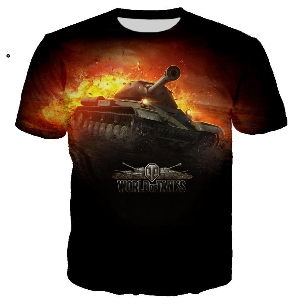 3D print World Of Tanks Game T shirt  T-shirt hop Cool Tee shirt/Streetwear Summer Men Clothes 2019 Oversized 5XL TOP