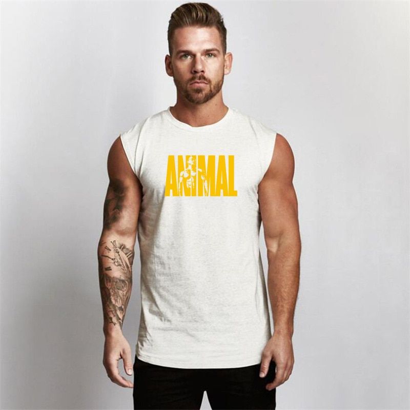 Brand Fitness Shirt Fashion Workout Cotton Mens TaTop Gym Clothing Bodybuilding Fitness Musculation Srts Sleeveless Vest