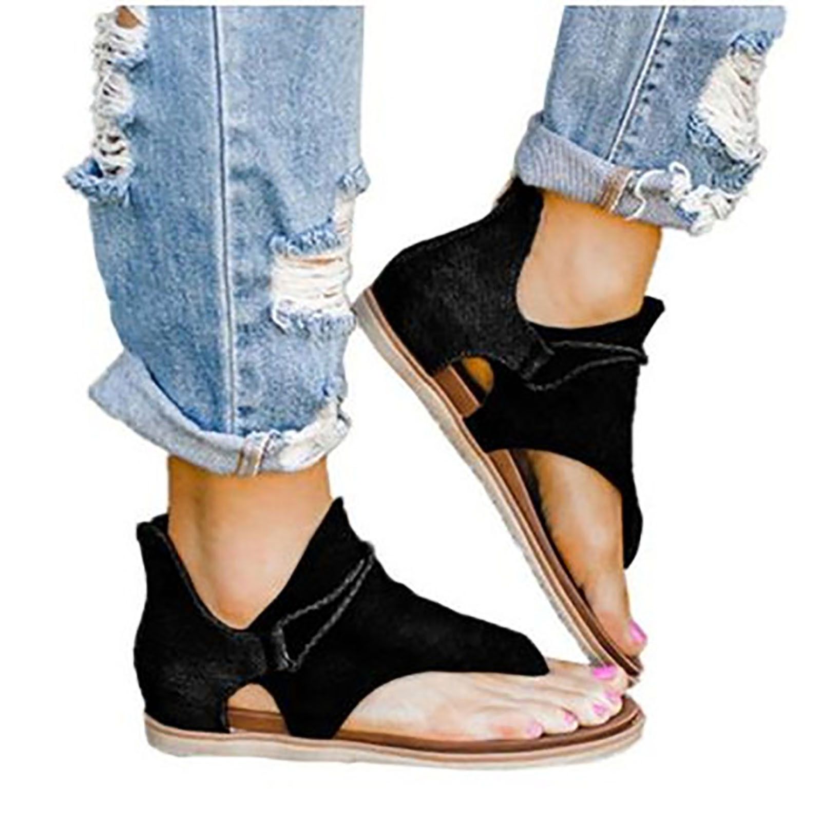 Beh Sandals Comforle Vintage Boho Splicing Print Beh Sandals