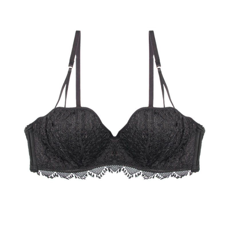 DeRuiLaDy Lace Floral Soft Bras For Women  Lingerie Adjustde Push Up Bra Comfortable Breathable Underwear Wireless Bralette