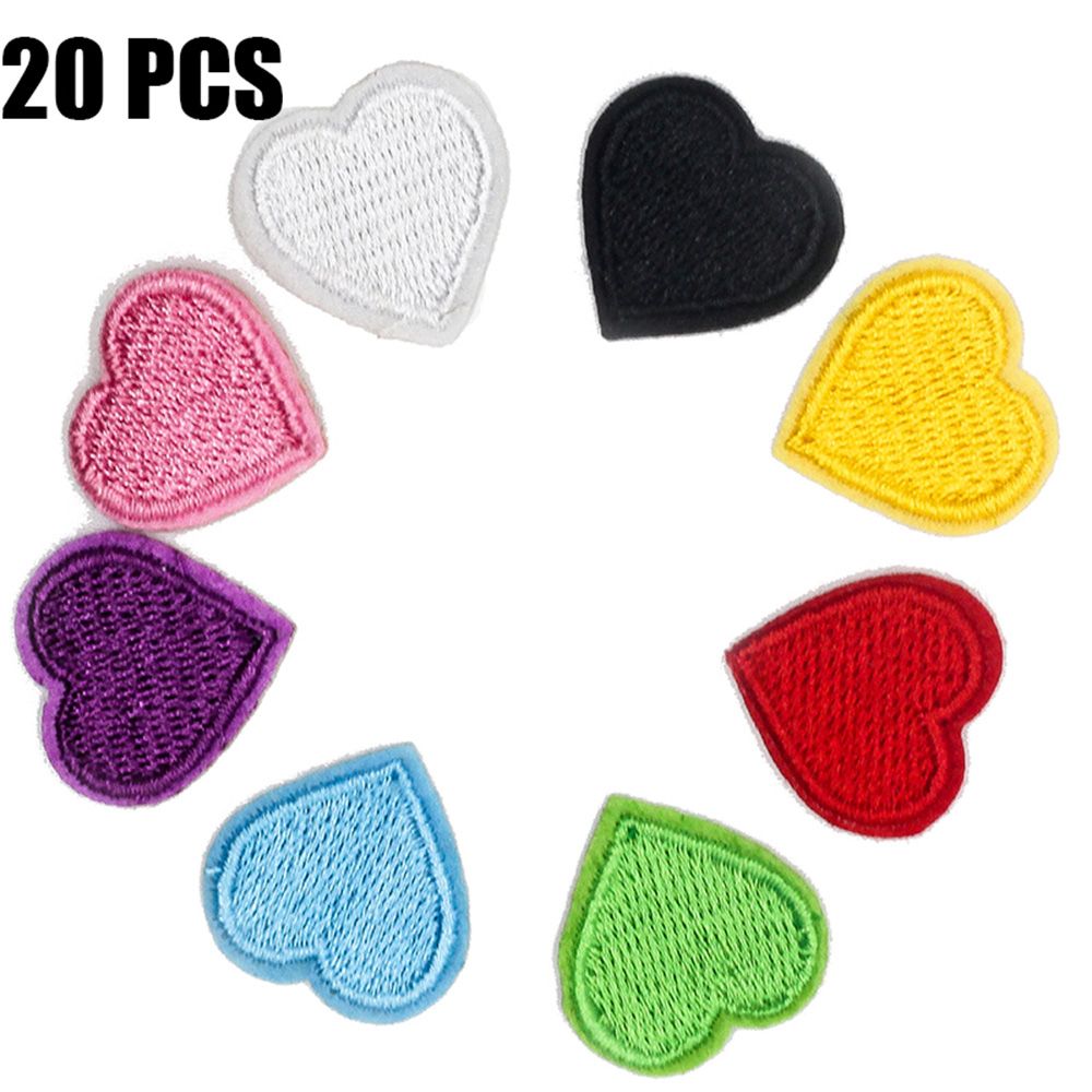 【ALLGOOD】Embroidered Love Heart Iron On Sewing On Appliques Patches Clothes Sticker Badge