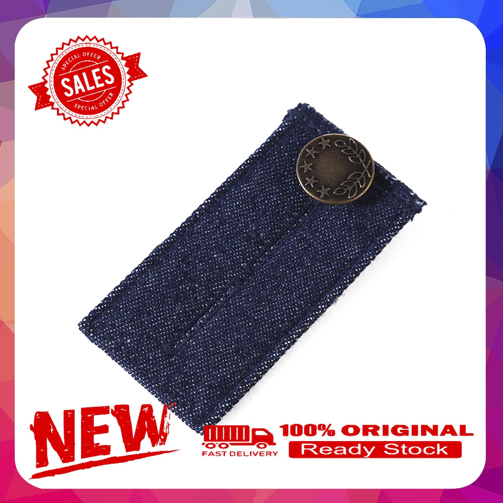 Vist Fox Pants Extender Button Five-pointed Star Leaf Pattern Soft Metal Washable Jeans Expander for Pregnant Woman