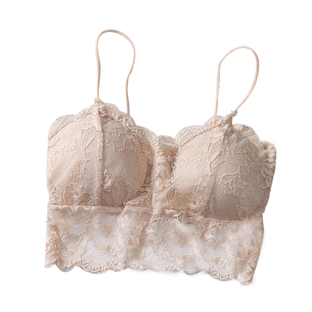 Girls Spaghetti Strap Underwear Lace Brassiere Camisole Bra Tank Top