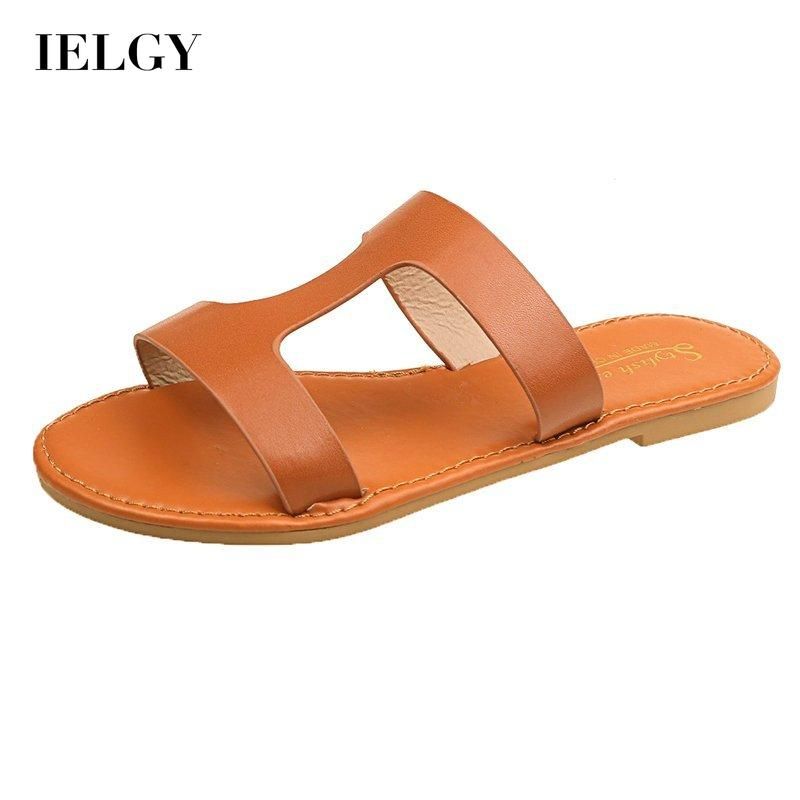 outer wear bowknot beach slippers sandals and slippers Korean version PU Cute fairy style all-match heightened multi-color optional(null)