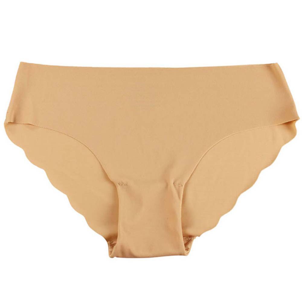 Women Ice Silk Solid Color Low Waist Ultra-Thin Seamless Underwear Panties