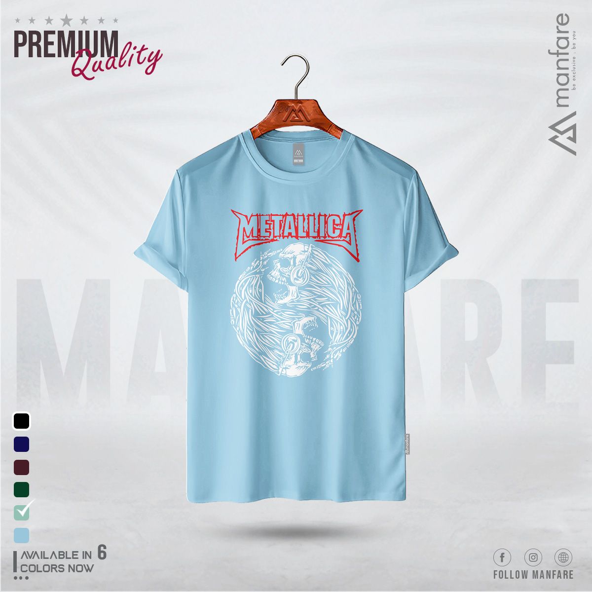 Manfare'S Heavy Metal T Shirt For Men